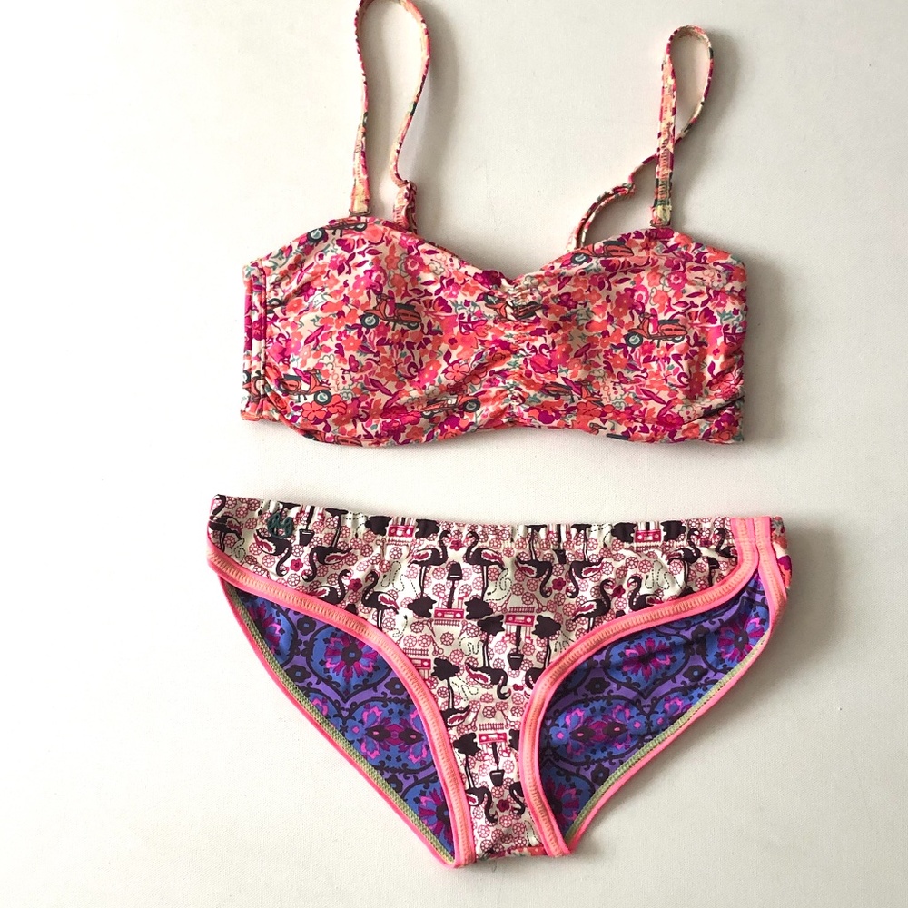 Maaji Flamingo Print Multicolor Cheeky Bikini Set
